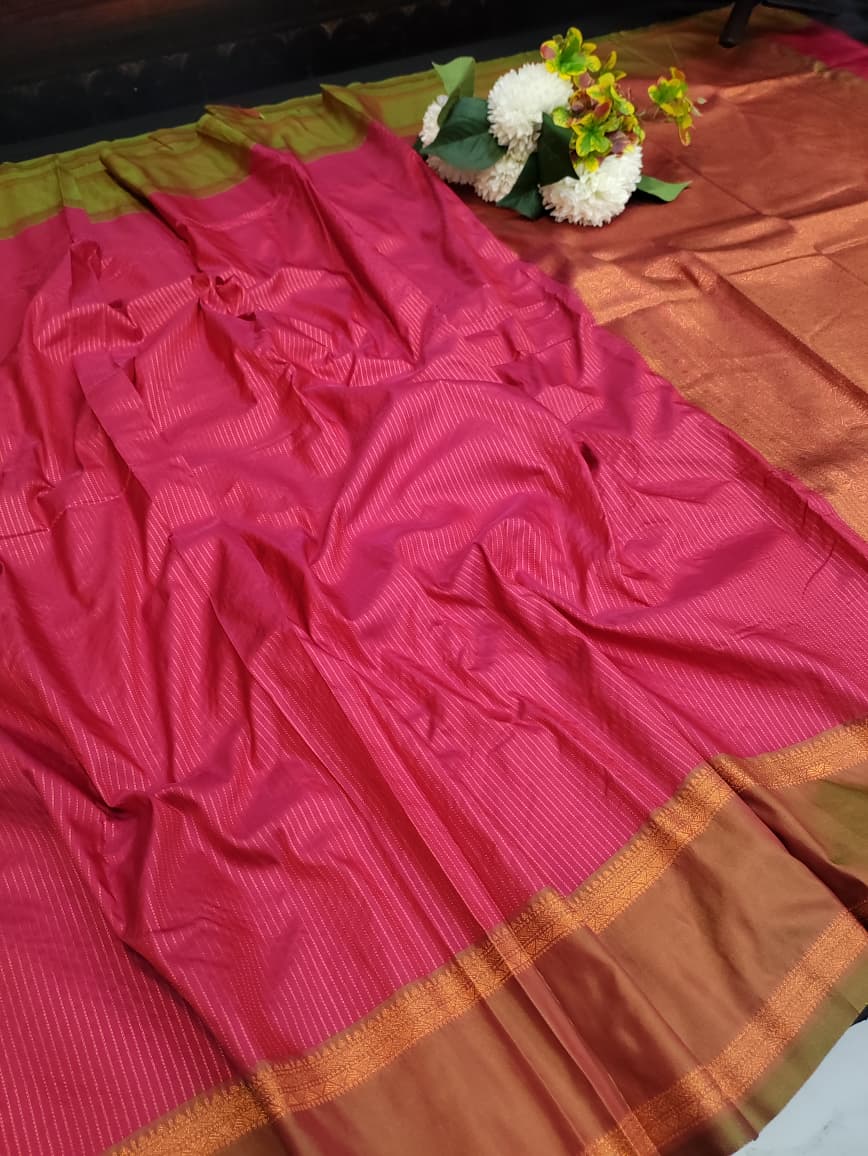 Varalakshmi Viratham Silk Zari Saree with Plain Blouse| VZ14 - Sri Sakthi Pugazh Tex - Soft Silk Saree