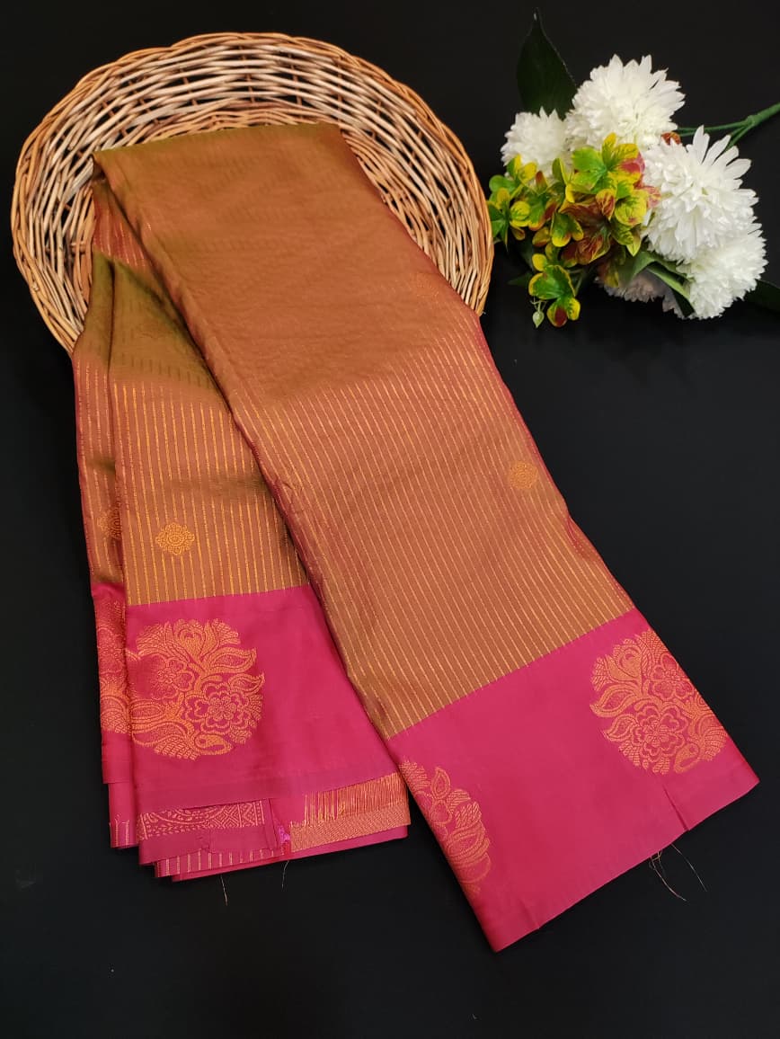 Varalakshmi Viratham Silk Zari Saree with Plain Blouse| VZ18 - Sri Sakthi Pugazh Tex VZ18 - Soft Silk Saree