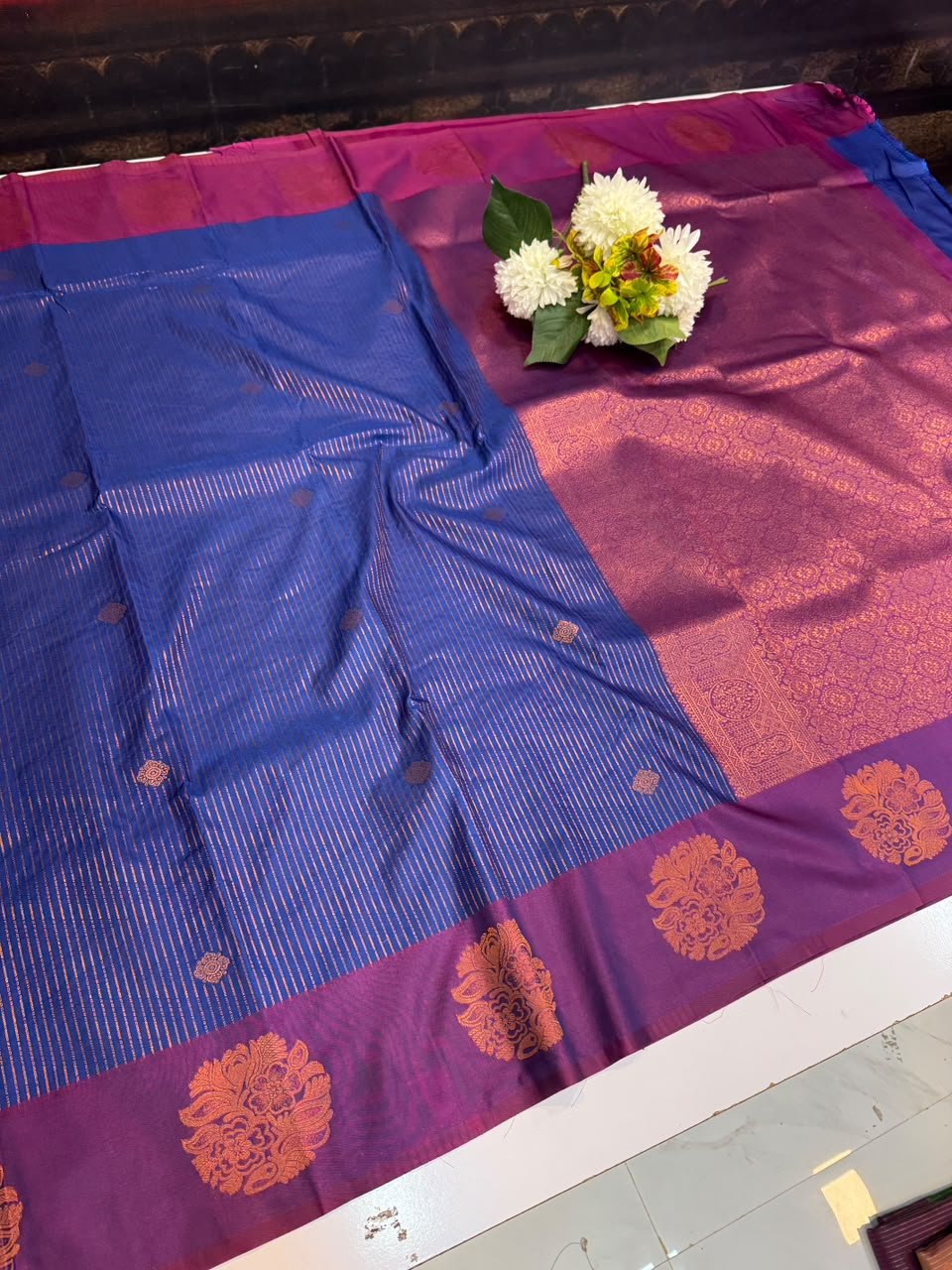 Varalakshmi Viratham Silk Zari Saree with Plain Blouse| VZ20 - Sri Sakthi Pugazh Tex VZ20 - Soft Silk Saree