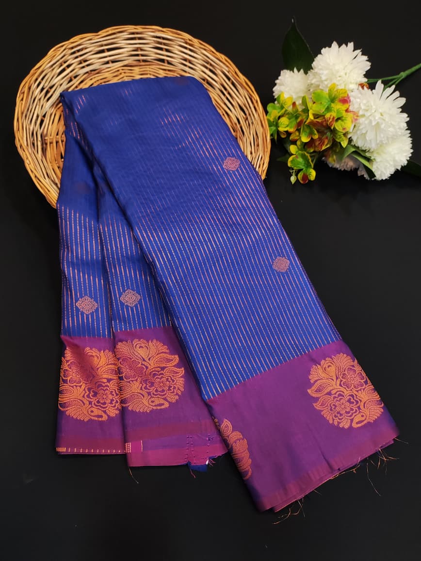 Varalakshmi Viratham Silk Zari Saree with Plain Blouse| VZ20 - Sri Sakthi Pugazh Tex VZ20 - Soft Silk Saree
