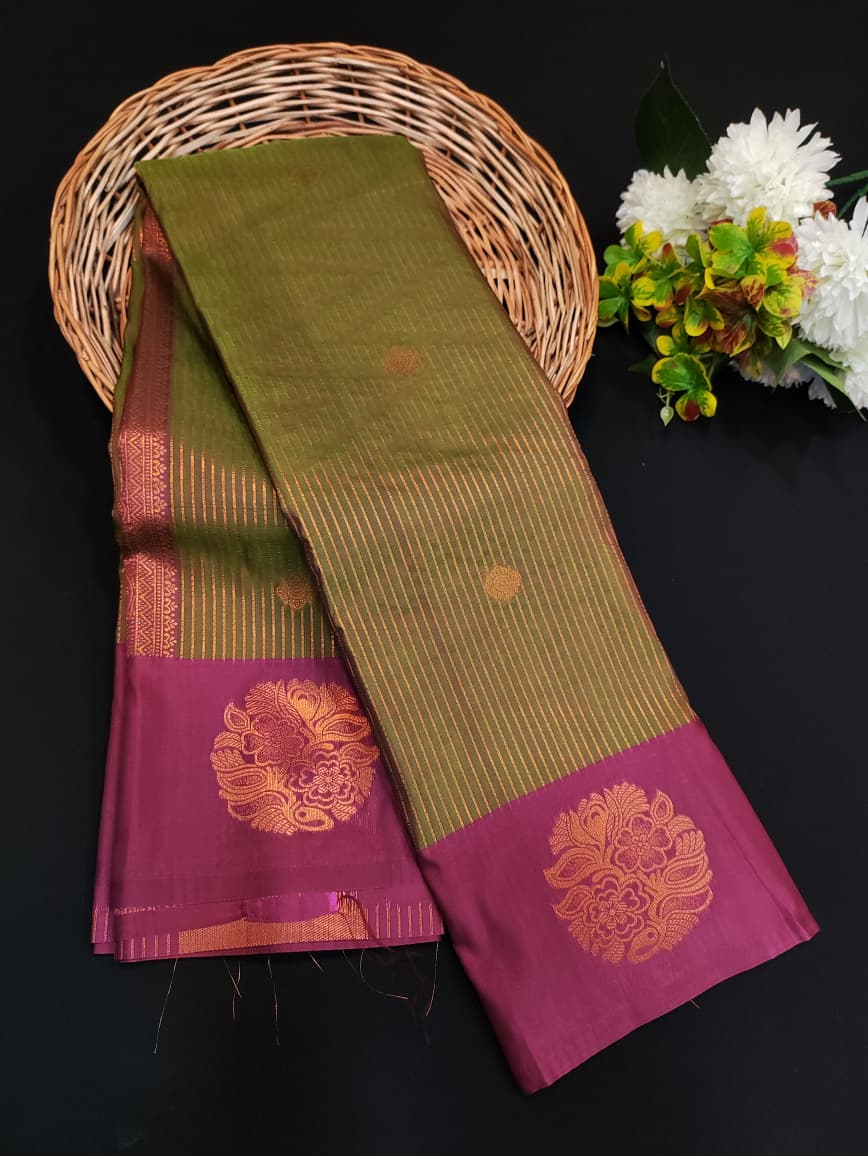 Varalakshmi Viratham Silk Zari Saree with Plain Blouse| VZ21 - Sri Sakthi Pugazh Tex VZ21 - Soft Silk Saree