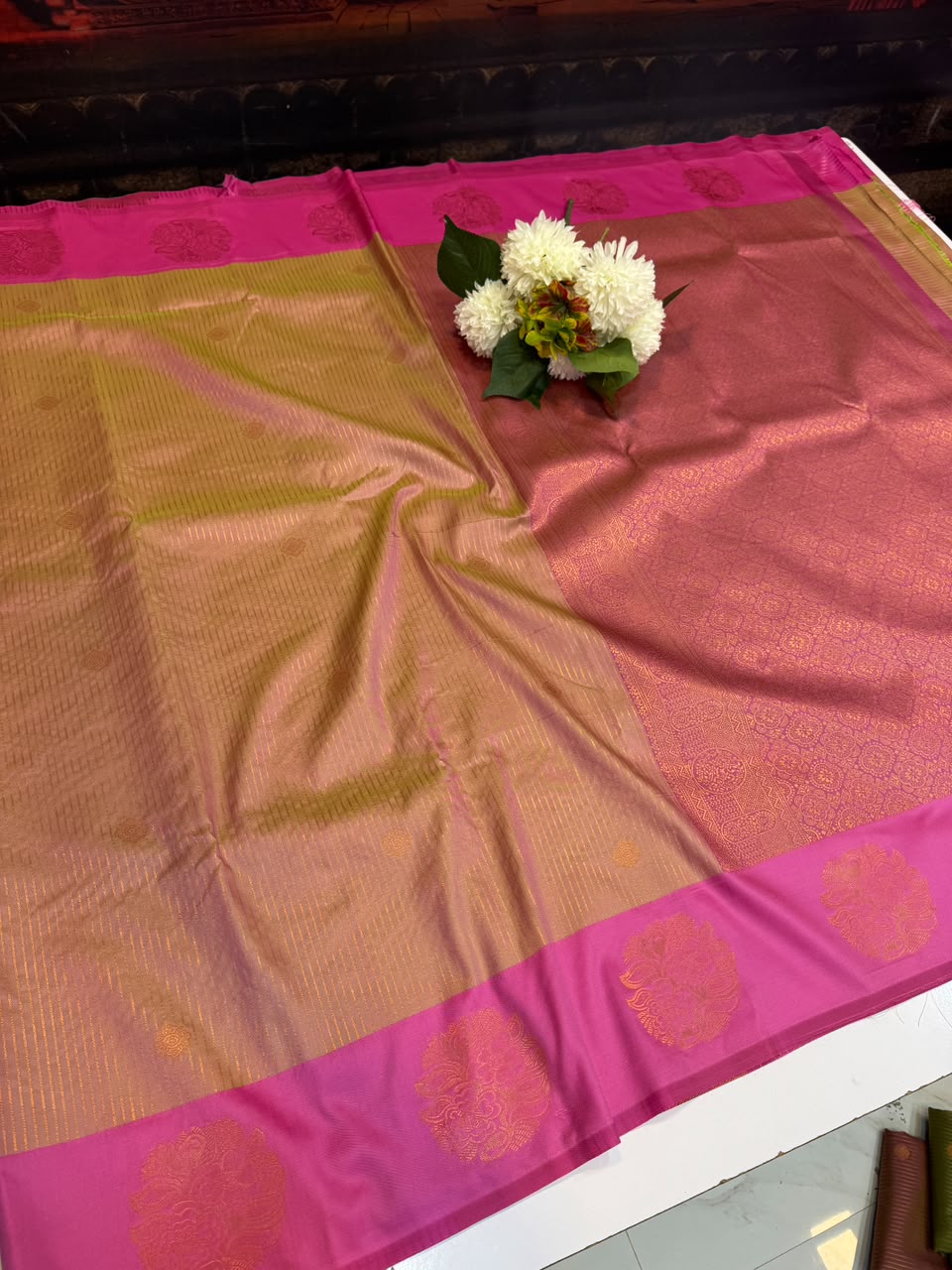 Varalakshmi Viratham Silk Zari Saree with Plain Blouse| VZ24 - Sri Sakthi Pugazh Tex VZ24 - Soft Silk Saree