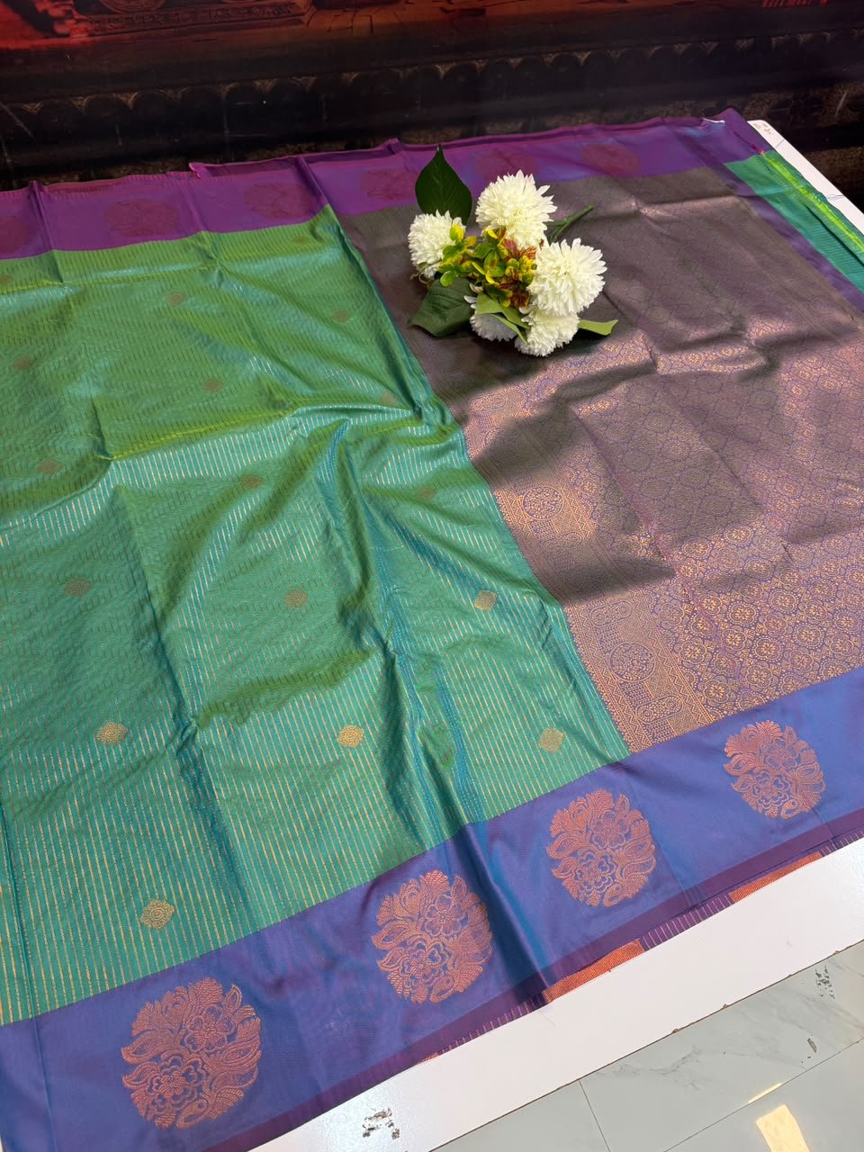 Varalakshmi Viratham Silk Zari Saree with Plain Blouse| VZ27 - Sri Sakthi Pugazh Tex VZ27 - Soft Silk Saree