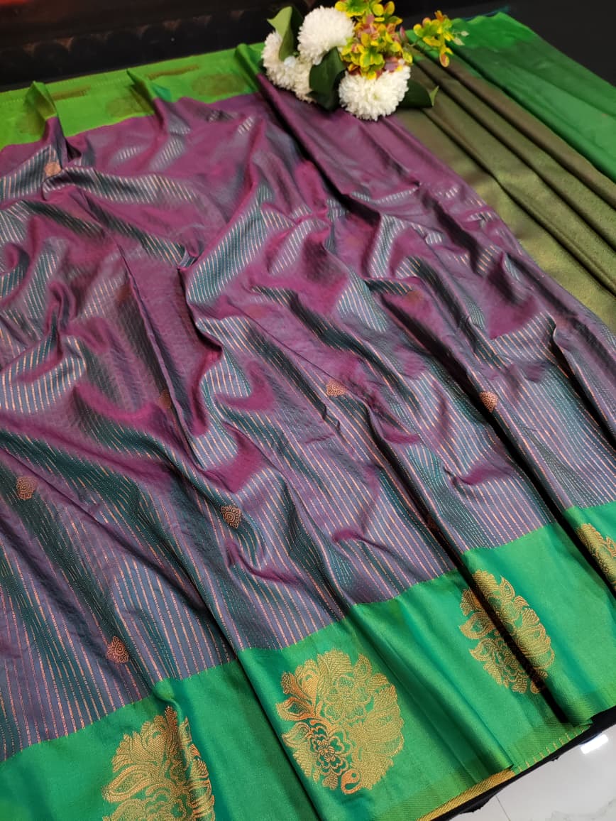 Varalakshmi Viratham Silk Zari Saree with Plain Blouse| VZ32 - Sri Sakthi Pugazh Tex - Soft Silk Saree