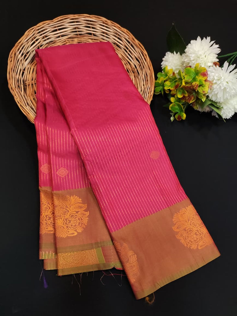 Varalakshmi Viratham Silk Zari Saree with Plain Blouse| VZ33 - Sri Sakthi Pugazh Tex VZ33 - Soft Silk Saree