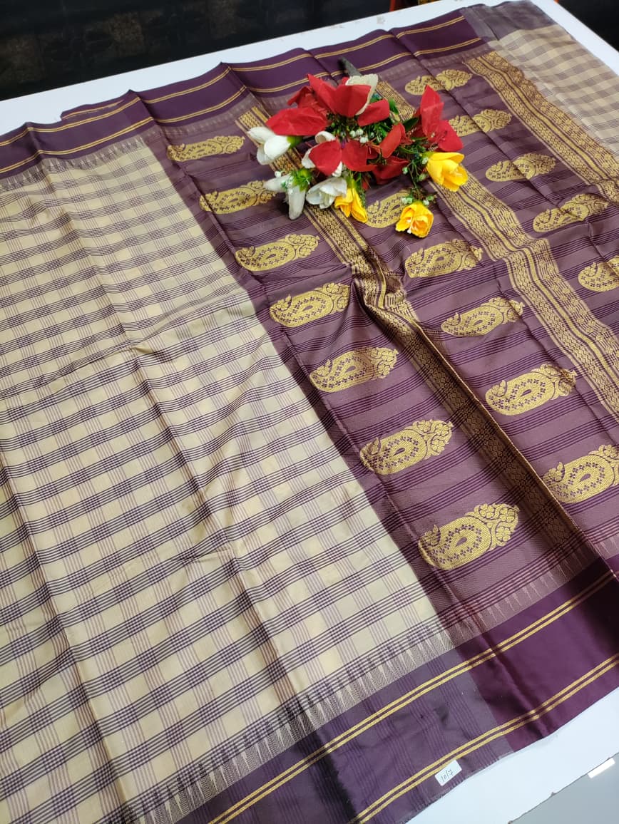 Varanasi Checked Saree FV40 - Sri Sakthi Pugazh Tex - Fancy