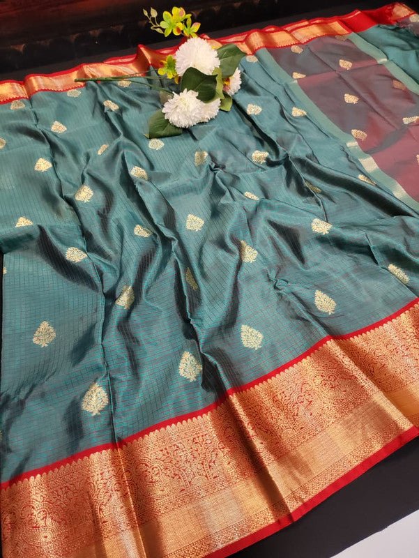 Premium Varanasi Saree in Silk Fabric with Elegant Zari Design