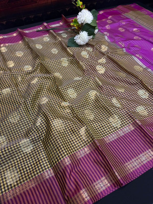 Premium Varanasi Saree in Silk Fabric with Elegant Zari Design