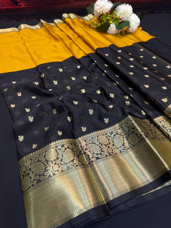 Premium Varanasi Saree in Silk Fabric with Elegant Zari Design