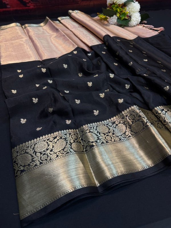 Premium Varanasi Saree in Silk Fabric with Elegant Zari Design