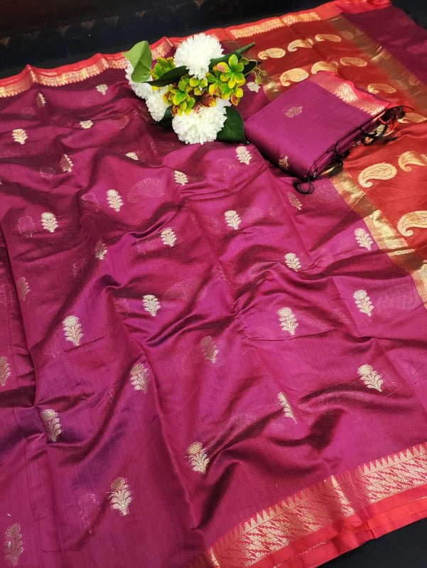 Premium Varanasi Saree in Silk Fabric with Elegant Zari Design