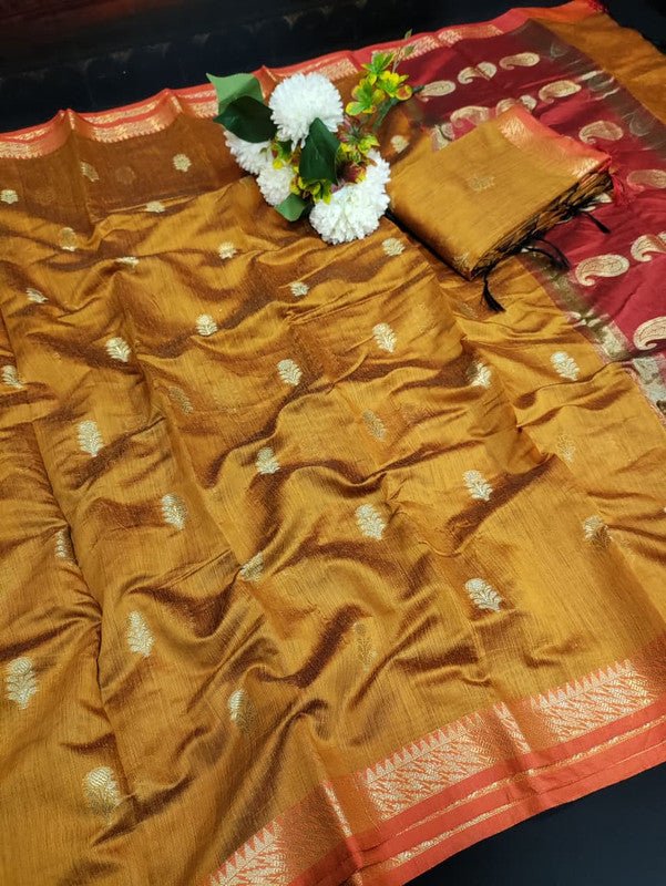 Premium Varanasi Saree in Silk Fabric with Elegant Zari Design