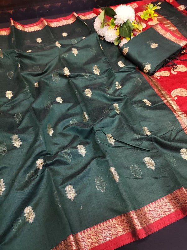 Premium Varanasi Saree in Silk Fabric with Elegant Zari Design