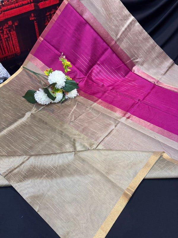 Premium Varanasi Saree in Silk Fabric with Elegant Zari Design