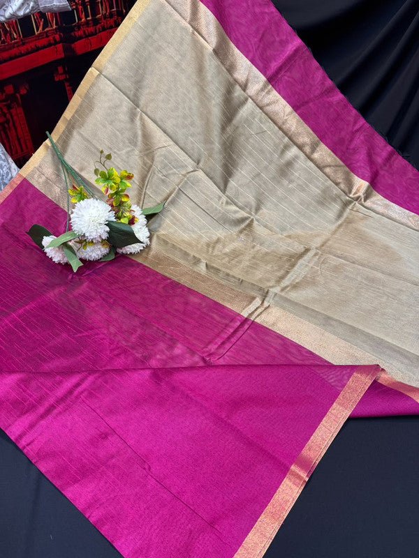 Premium Varanasi Saree in Silk Fabric with Elegant Zari Design