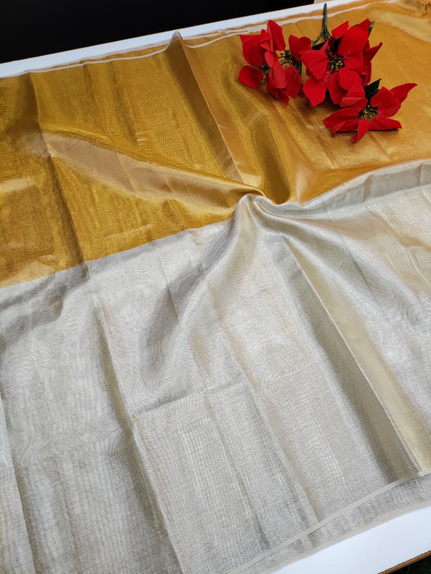 Varanasi Tissue Silk Half and Half VIR06 - Sri Sakthi Pugazh Tex - Silk Saree