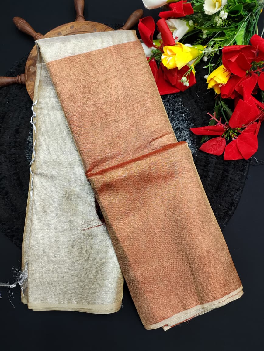 Varanasi Tissue Silk Half and Half VIR07 - Sri Sakthi Pugazh Tex VIR07 - Silk Saree