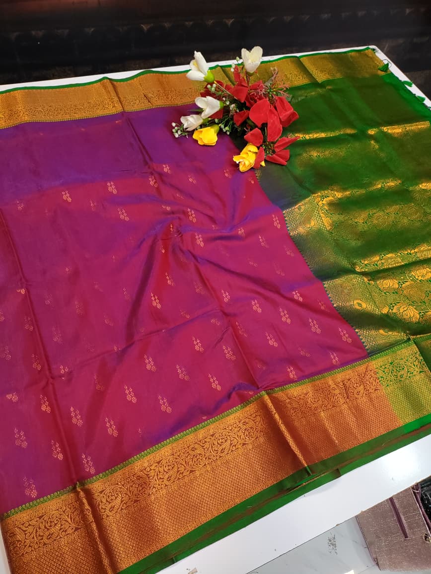 Premium Velvet Silk Saree with Zari Work for Wedding Wear