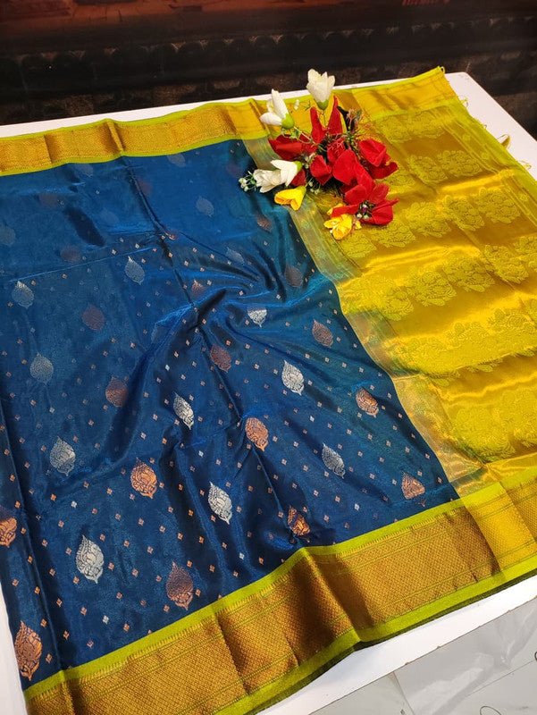 Premium Velvet Silk Saree with Zari Work for Wedding Wear