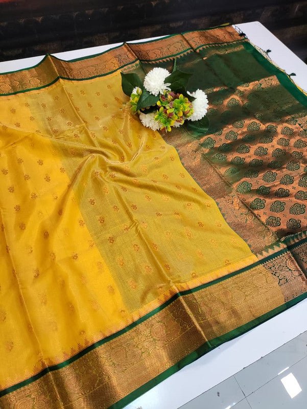 Premium Velvet Silk Saree with Zari Work for Wedding Wear