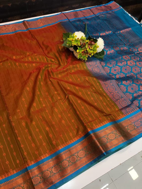Premium Velvet Silk Saree with Zari Work for Wedding Wear