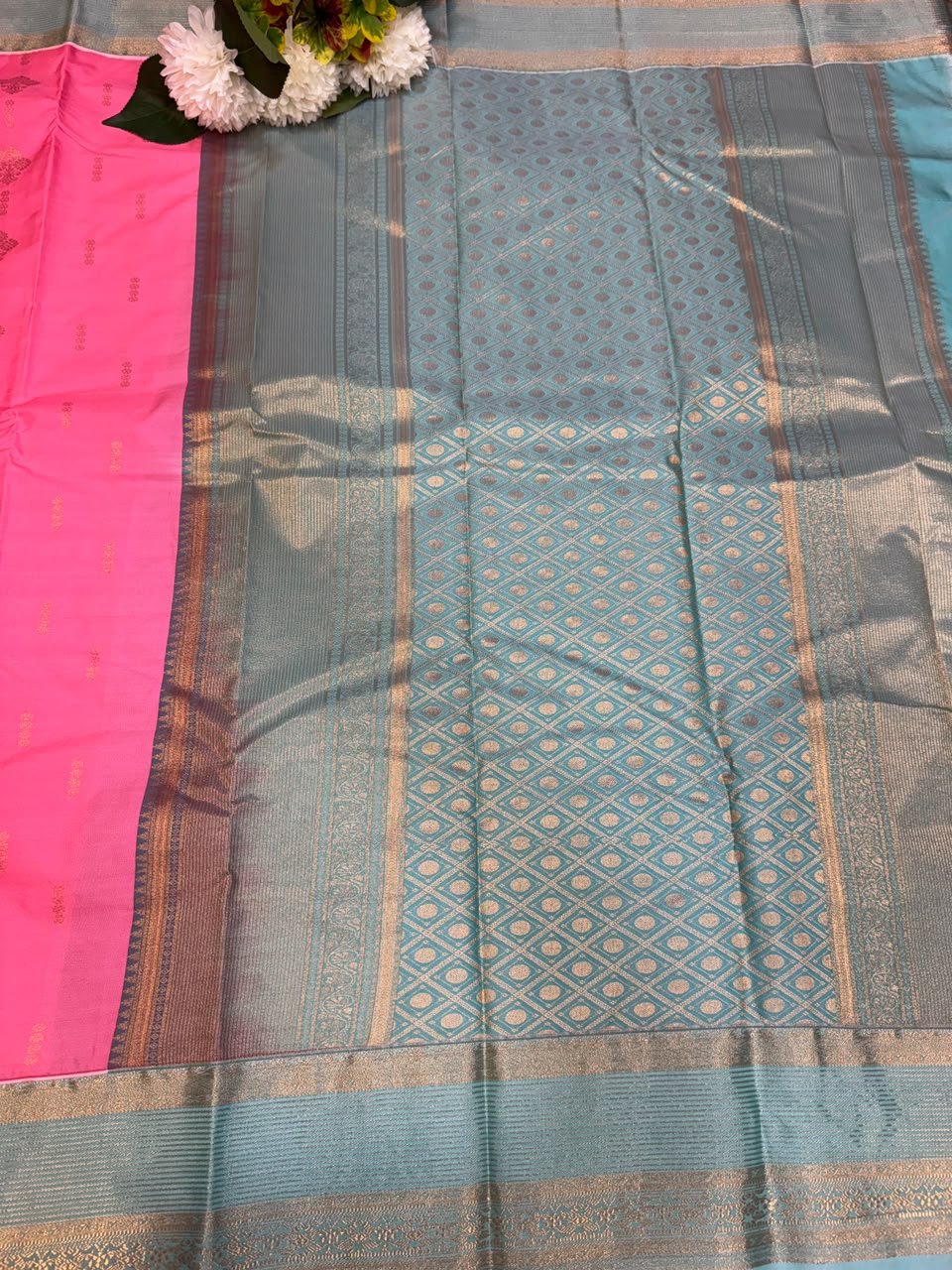 Vembu Semi Silk Saree | Zari Work | VNN03 - Sri Sakthi Pugazh Tex - Semi Silk
