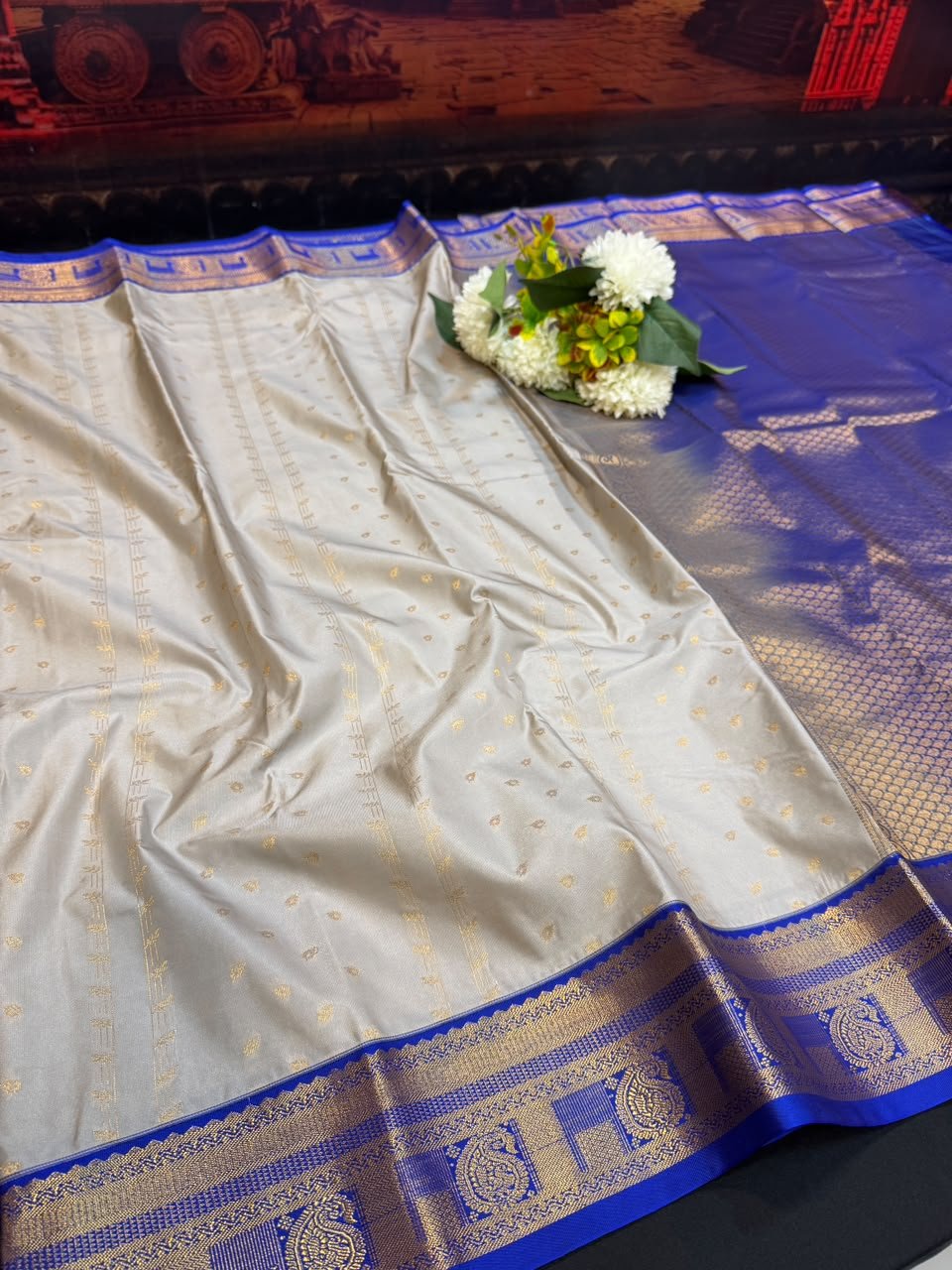 Vembu Semi Silk Saree | Zari Work | VNN10 - Sri Sakthi Pugazh Tex - Semi Silk