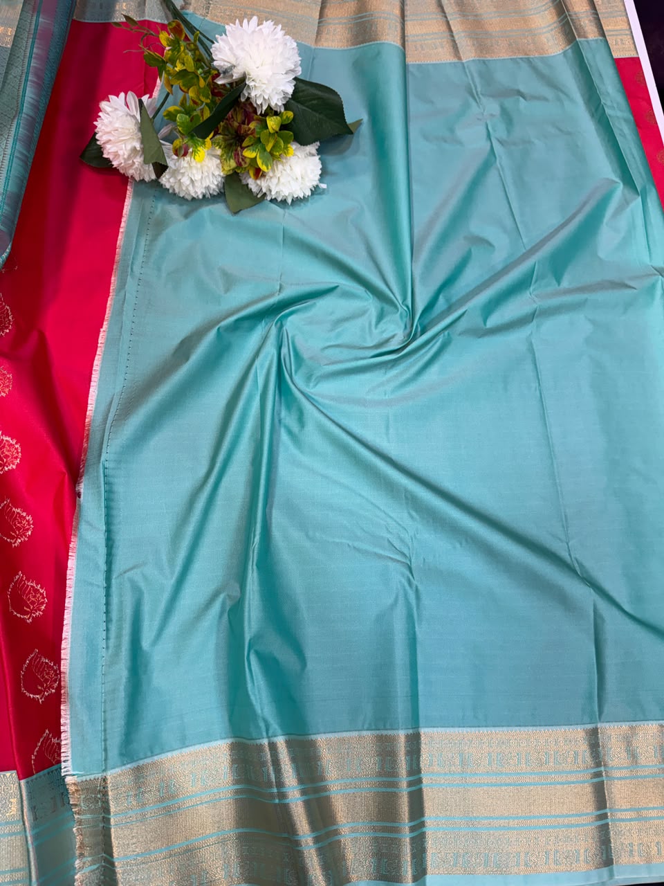 Vembu Semi Silk Saree | Zari Work | VNN11 - Sri Sakthi Pugazh Tex - Semi Silk