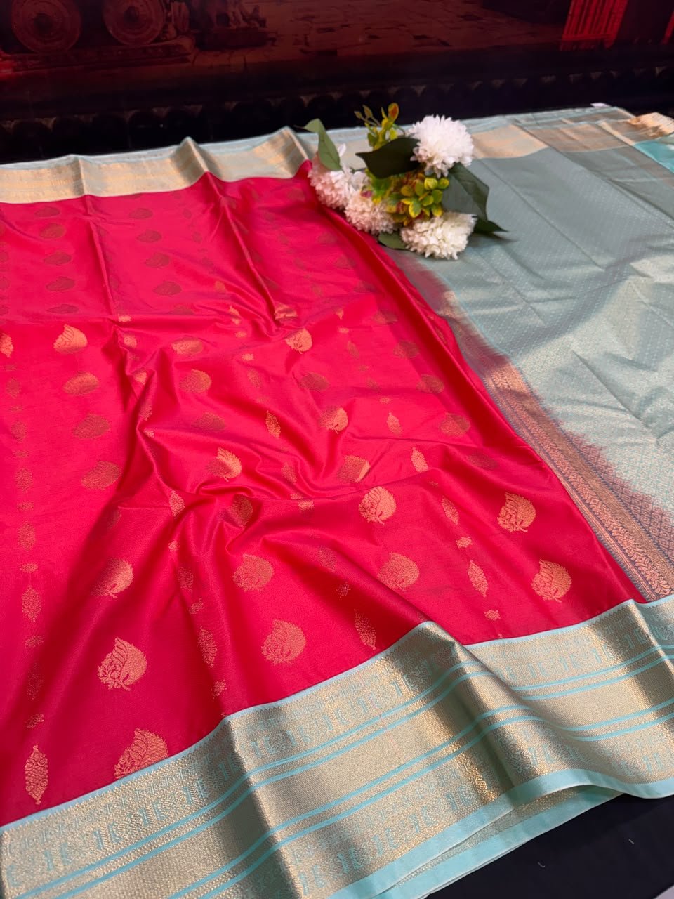 Vembu Semi Silk Saree | Zari Work | VNN11 - Sri Sakthi Pugazh Tex - Semi Silk