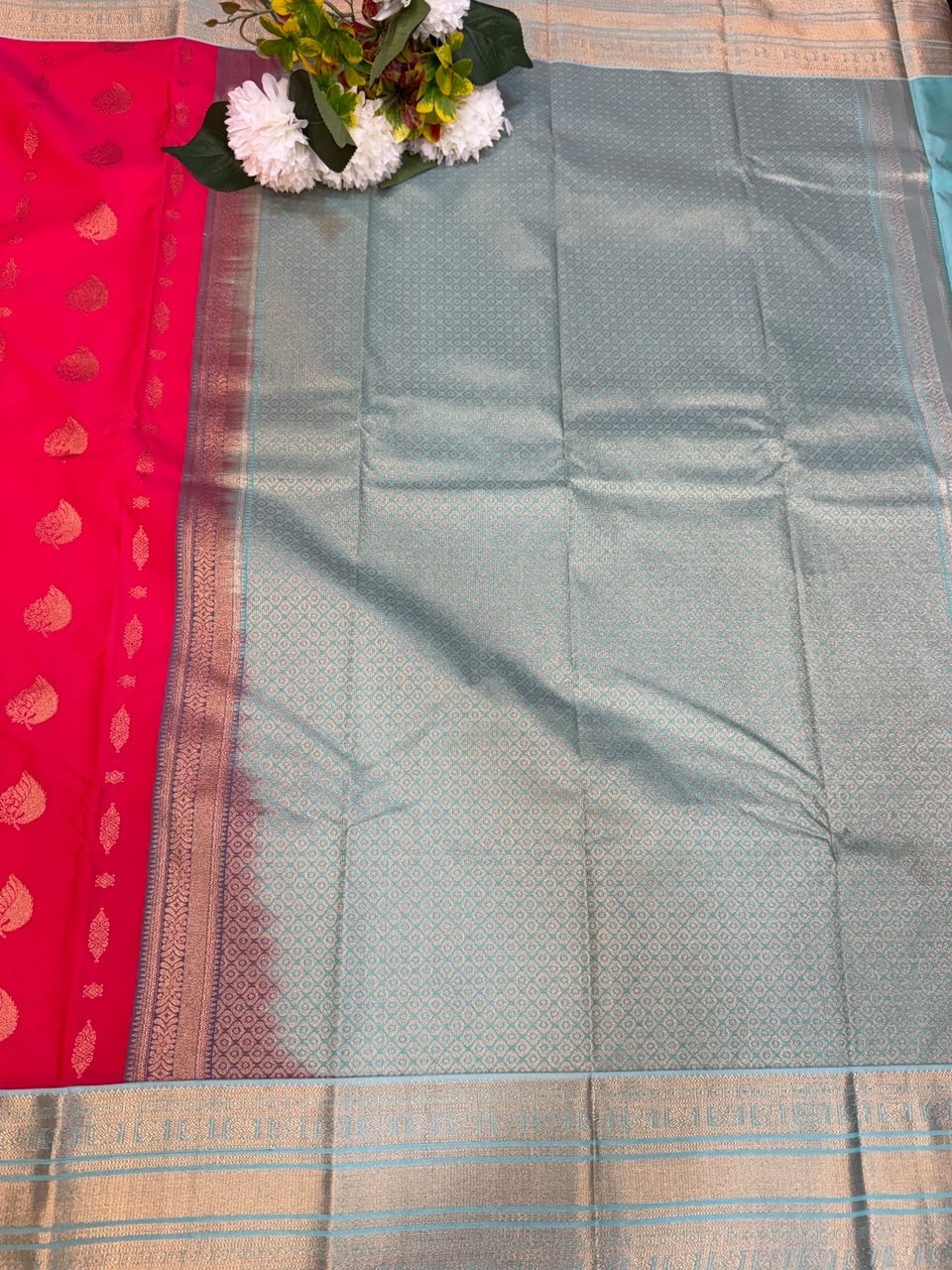 Vembu Semi Silk Saree | Zari Work | VNN11 - Sri Sakthi Pugazh Tex - Semi Silk