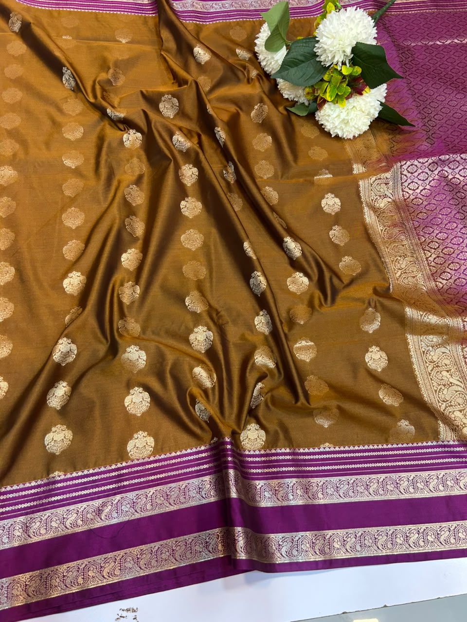 Warm Semi Silk Saree with |Zari Border for Women| WM02 - Sri Sakthi Pugazh Tex - Warm Semi Silk