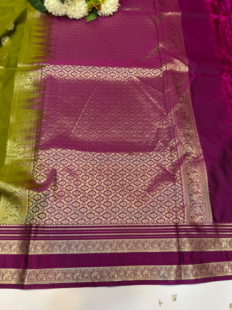 Elegant Warm Semi Silk Saree for party wear with plain blouse